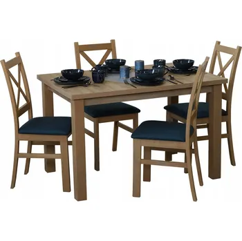 Jídelní set Kuchyňský set stůl 120x80 se 4 židlemi do jídelny M0014-4 Dub Artisan