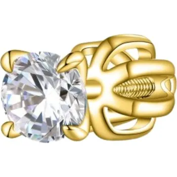 Náušnice Olivie Stříbrná 4mm náušnice PIPPI GOLD 1 ks 8764 Ag 925; ≤0,5 g.