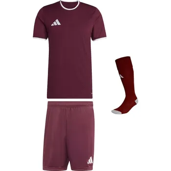 Fotbalový komplet Adidas Entrada 26 dres, trenky a stulpny vínový Velikost: 116