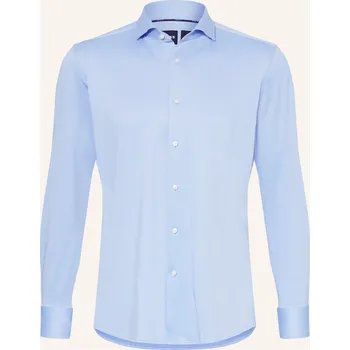 Pánské oblečení Boss Pánská Košile Hank Performance Slim Fit, tmavě modrá, 44