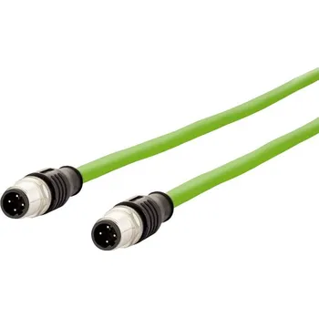 Datový kabel Metz Connect 142M1D11010 M 12 síťové kabely, propojovací kabely CAT 5e SF/FTP 1.00 m zelená krytí PUR, odolné proti kyselinám, odolné proti ozonu, odolné proti