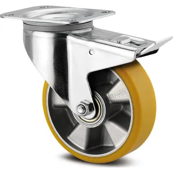 Pojezdové kolečko TENTE KOLEČKA Kolečko pro vysoké zatížení 160mm, s brzdou, plotýnka, 3477ITP160P63 smart