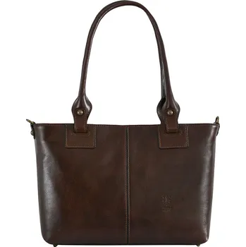 Tmavě hnědá kožená kabelka přes rameno Florence 18