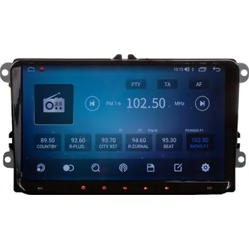 Multimediální centrum Autorádio pro VW, Škoda s 9" LCD, Android, Wi-Fi, GPS, CarPlay, Bluetooth, 4G, 2x USB