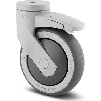 Pojezdové kolečko TENTE KOLEČKA Kolečko přístrojové - plastové 100mm, s brzdou, otvor pro čep, 5377PJP100P30-13