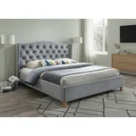 Signal Manželská postel ASPEN VELVET | šedá 180 x 200 cm