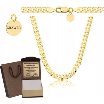 Řetízek PÁNSKÝ ŘETÍZKOVÝ ŘETÍZEK PANCR RYZOST 925 585 + GRAVÍROVÁNÍ DÁREK