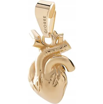 Přívěsek Přívěsek SRDCE, Anatomické srdce Ag925 pozlacené 18K zlatem GIORRE