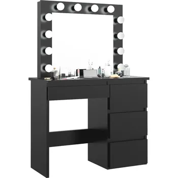 Toaletní stolek Toaletní stolek s osvětlením HOLLYWOOD PRO černý