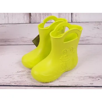 Dívčí holínky Holínky gumáčky Camminare žabka limetkové s malou vadou velikost: 30/31