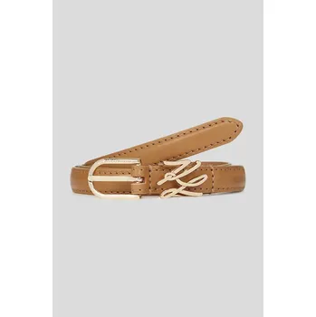 Opasek Kožený pásek Karl Lagerfeld K/AUTOGRAPH A3W33037 hnědá 88X, vel. 75