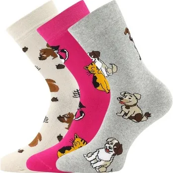 Pánská móda BOMA Ponožky dětské froté SIBIŘ 08 s obrázky CHLAPECKÉ (3&nbsp;páry) Barva: mix holka, Velikost: 20-24 (14-16)