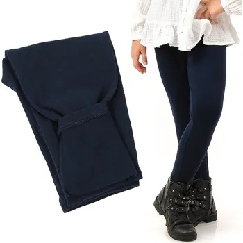 LAEMI dětské legíny dlouhé zateplené bavlna modré velikost 122