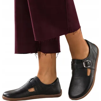 Dámské tenisky BAREFOOT boty Černé Dámské KOŽENÉ Široké Pohodlné Elastické vel. 39