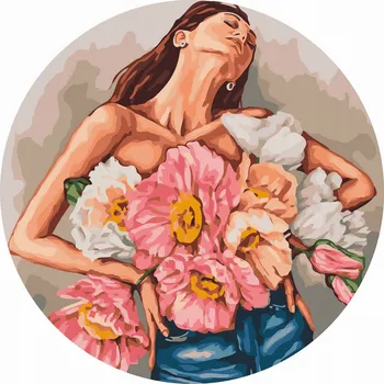 Obraz Malování podle čísel 40x40 na kulatém rámu Twoje Hobby