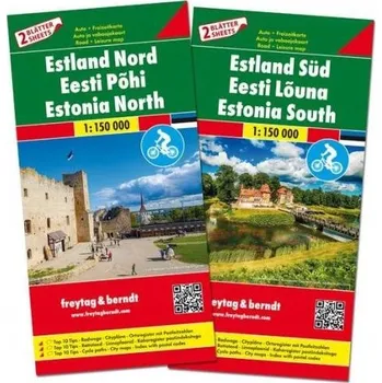 ESTONIA mapa turystyczna 2 arkusze 1:150 000 Freytag & Berndt Kolektiv autorů