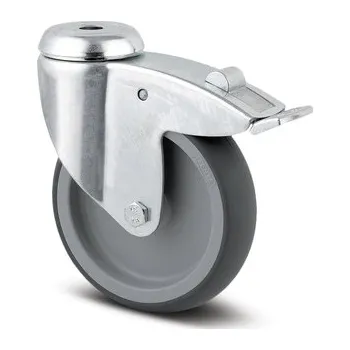 Pojezdové kolečko TENTE KOLEČKA Přístrojové kolečko 100mm, s brzdou, otvor pro čep, 2477PJO100P30-13