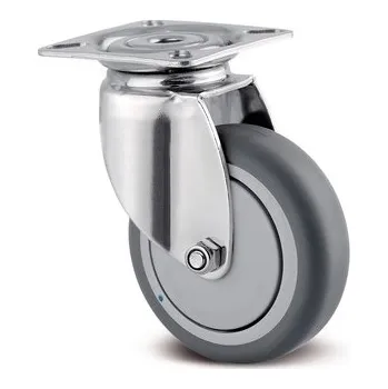 Pojezdové kolečko TENTE KOLEČKA Kolečko z nerezové oceli 75mm, otočné, plotýnka, 7470PJC075P40