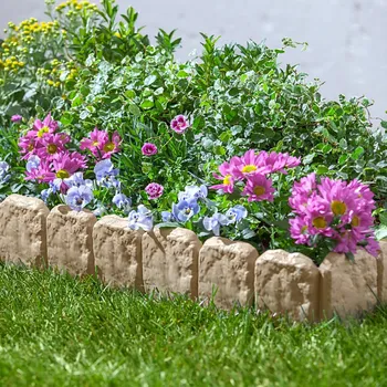 Zahradní obrubník Die moderne Hausfrau Zahradní palisáda - obrubník, světlý kámen, 10 kusů 838090