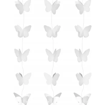 Obraz Závěsná dekorace bílí Motýlci 2 m