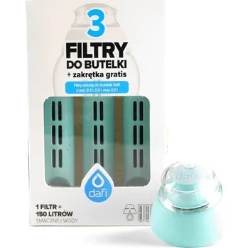 Láhev Filtry do lahve Dafi - 3 ks + víčko na láhev Tyrkysová