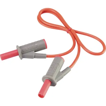 Měřicí kabel Velmi ohebné bezpečnostní měřicí kabely [lamelová zástrčka 4 mm - lamelová zástrčka 4 mm] 0.50 m;červená;MSB-501 10 A