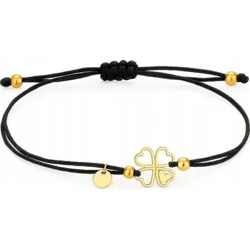 Náramek Náramek na ruku Ocel Pozlacený 14K zlatem Čtyřlístek