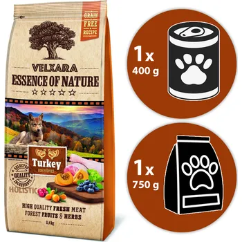 Krmivo pro psa Velxara Essence of Nature GF dog puppy turkey 11,4 kg + DÁRKY VELXARA