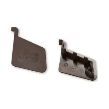 Stavební profil HASOFT Balkónová koncovka sada 2ks hnědá<br/>