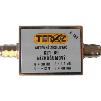 Anténní zesilovač Anténní zesilovač TEROZ 453X, UHF, G30dB, F1,2dB, U100dBµV, F-F