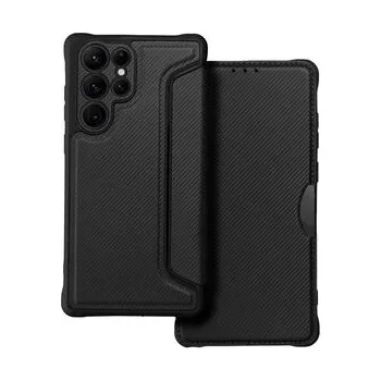 Pouzdro na mobilní telefon Pouzdro RAZOR Book pro SAMSUNG S22 Ultra černé - OEM + zdarma možnost vyzkoušet a vrátit zboží do 30 dní