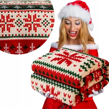 Přehoz na lůžko Vánoční deka 200x220 přehoz na postel pohovku gauč MIKROVLÁKNO Donato