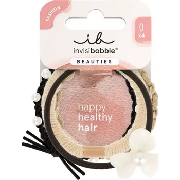 Invisibobble Beauties Flower Pearl luxusní gumičky do vlasů pro každodenní nošení 4 ks, Flower Pearl