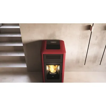 Krbová kamna Edilkamin Milla H 12 EVO, bordó 81538+1141330 815380+1141330