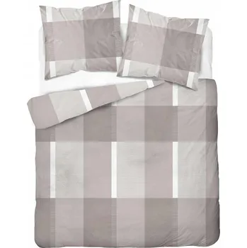 Povlečení Povlečení 220x200 béžová kostka Bavlna