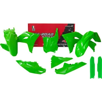 RTECH sada plastů KAWASAKI zelená 6 dílů