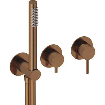 Vodovodní baterie Sanycces Loop - Sprchová podomítková baterie páková, dvojcestná 30,3x13,8x7 cm, rose gold MH2D001RG