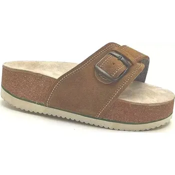 Dámská zdravotní obuv Korkové pantofle na klínku (korkáče) - sv.hnědé,vel. 36 - 42 vel. 36 - délka vnitřní stélky 23,5 cm