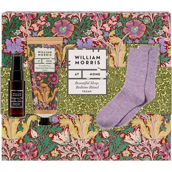 Kosmetická sada Heathcote & Ivory William Morris Beautiful Sleep Dárková sada péče o tělo a ponožek, 3 ks