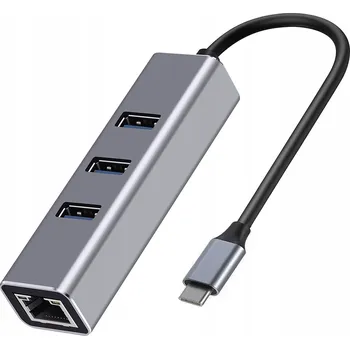 Síťová karta SÍŤOVÁ KARTA HUB USB C 3.0 ADAPTÉR PŘEVODNÍK RJ45 GIGABIT ETHERNET LAN