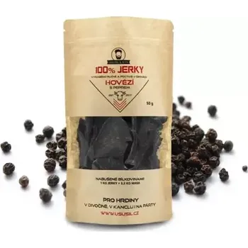 Sušené maso Usušil & syn 100% JERKY Hovězí s pepřem 150 g
