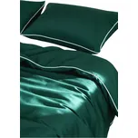 BAMBUSOVÉ POVLEČENÍ S LEMEM HLADKÉ PRODYŠNÉ PŘÍRODNÍ 160x200 + 2 POVLEČENÍ NA POLŠTÁŘE