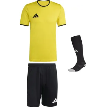 Fotbalový komplet Adidas Entrada 26 dres, trenky a stulpny žlutý Velikost: 128