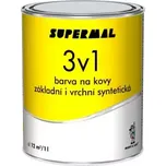 Supermal 3v1 S2177 0131 šedá vrchní syntetická barva na kovy, 0,6 l