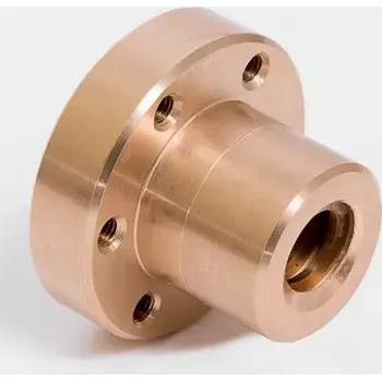 Závitová tyč Matice Trapézová Kruhová Bronz Tr12x3 (28x35) s přírubou