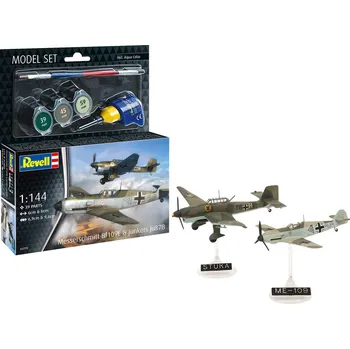 Plastikový model Revell Messerschmitt Bf109E & Ju87B Stuka (1:144) (sada)
