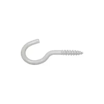 Vázací drát Hák s vrutem 60mm bílý komaxit