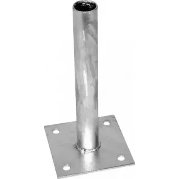 Příslušenství pro plot Patka Zn k montáži kulatého sloupku na betonový základ Ø 38 mm