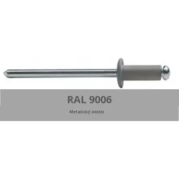 Nýt Trhací nýt AL/ST 4,0x8 RAL 9006 Bílý hliník - metalíza - Bralo