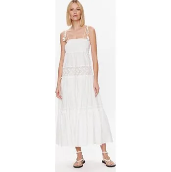 Dámské šaty TWINSET Plážové šaty 231LM2YEE Bílá Relaxed Fit M